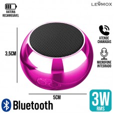 Mini Caixa de Som Bluetooth LES-M3XC Lehmox - Pink